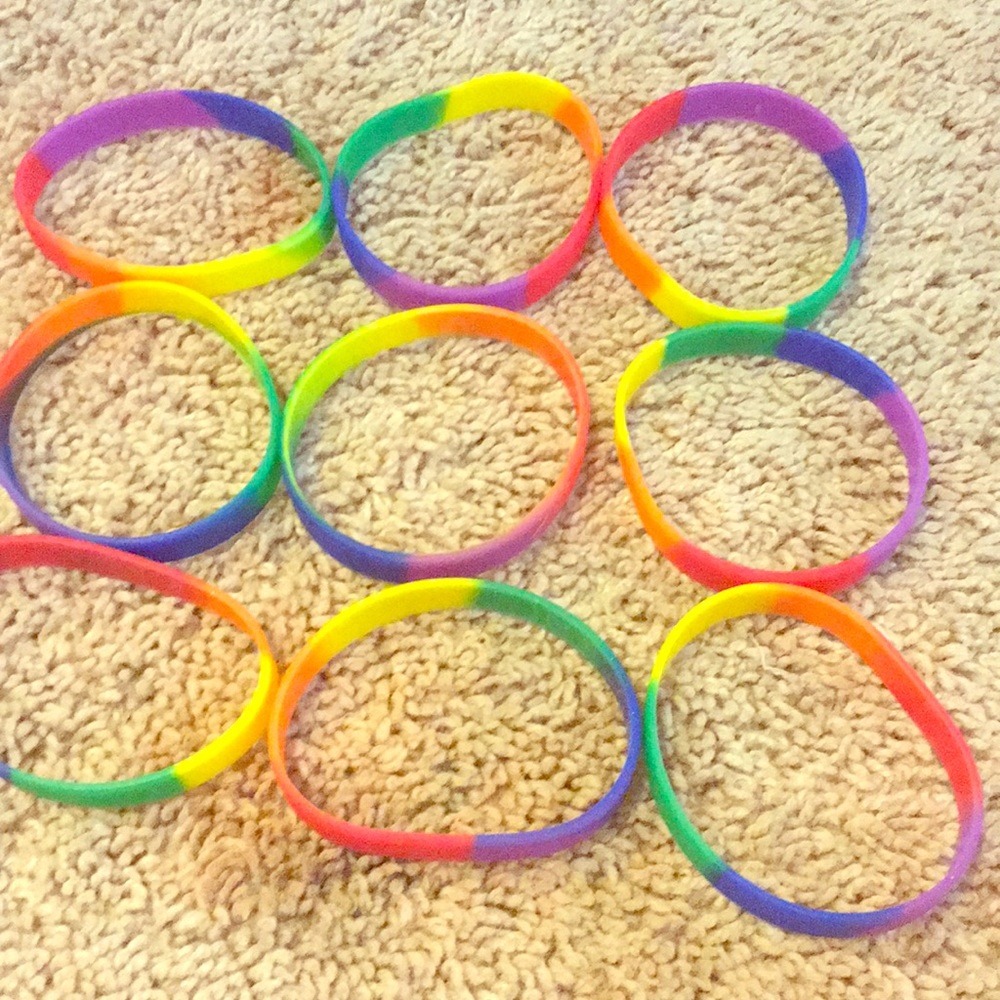 9 Pride bracelets